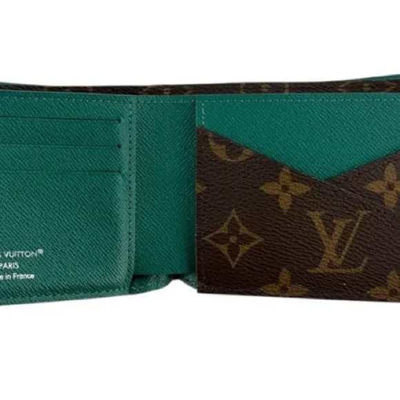 ON HOLD! Louis Vuitton Men’s Monogram Wallet in Brown and Teal - Picture 3 of 5